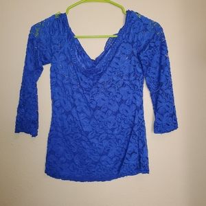 Blue lace Venus top